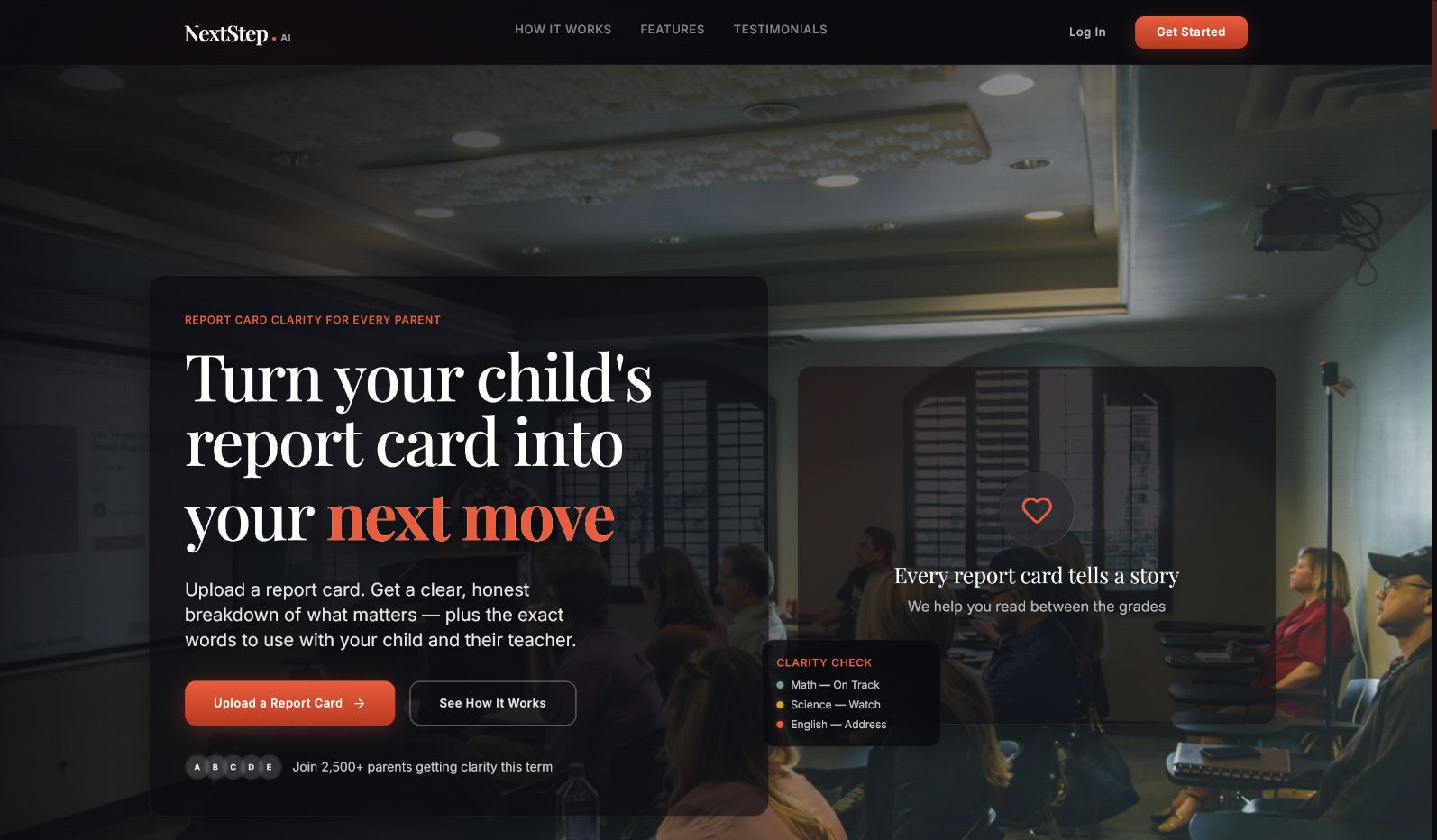 NextStep.AI landing page hero